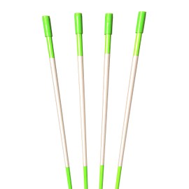 Snow Stakes, Driveway Marker, Plow Stakes, 5/16" Thick X 4,5 & 6 ft. Long Fiberglass Stakes , 20 Pack Orange, Green, Blue & Yellow (5 ft., Green)