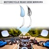 X AUTOHAUX 1set Universal Motorcycle Rear View Mirrors Adjustable Bar