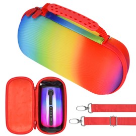 ZUJFPL Hard Shell Case, Portable Waterproof Carrying Case for JBL Pulse 5 Bluetooth Speaker - Gradient Color