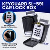 KeyGuard SL-591 Car Window Punch Button Lock Box, Black- Portable