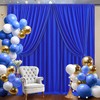 Royal Blue Backdrop Curtains for Parties, Soft Fabric Drapes Royal