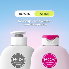 eos Shea Better Loción corporal, fresca y acogedora, cuidado de la piel con humedad las 24 horas, ligera y no grasosa, karité natural, vegano, 16 onza