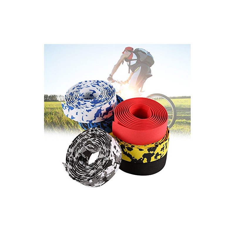 Alomejor 2PCS Road Bike Handlebar Tapes Cycling Handle Wraps Bicycle