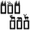 Lothee 6 Pcs Metal Bear Light Switch Cover Plate Moose