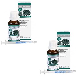 alfavet RodiCare Immune, Double Pack, Immune Strengthening for Rabbits, Guinea Pigs and Small Rodents, Supplementary Feed, 2 x 15 ml, Dosing Syringe