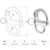 Walfront Marine Boat Rigging Stainless Steel Fixed Snap Shackle Quick