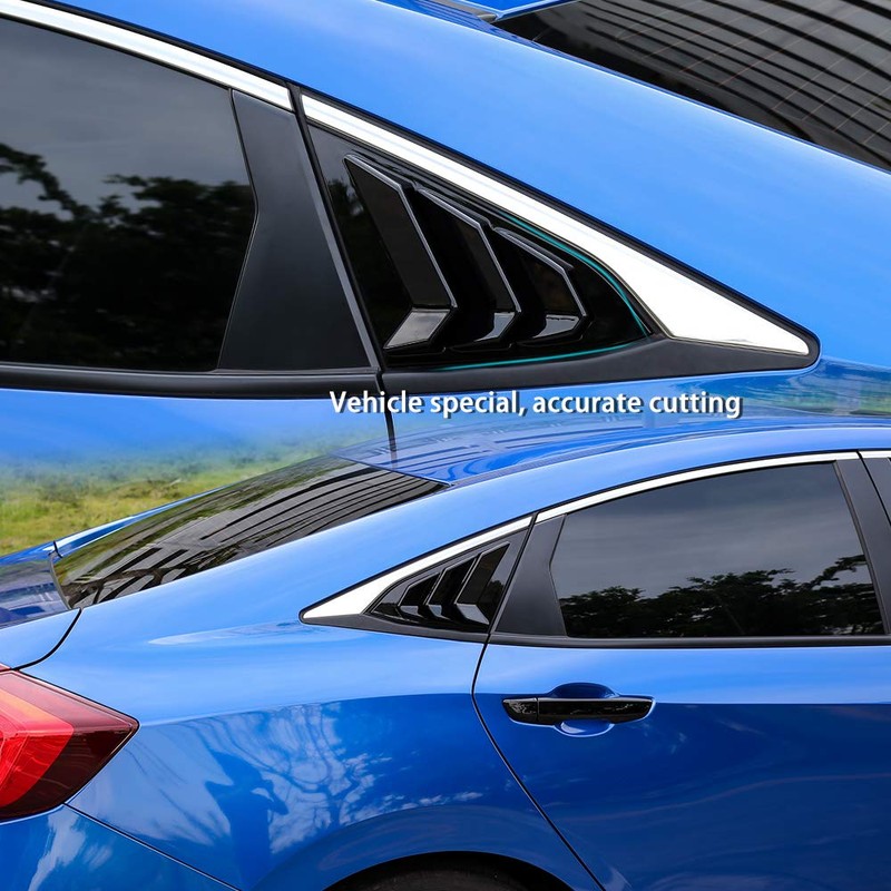 Thenice for 10th Gen Civic Rear Side Window Louvers Racing