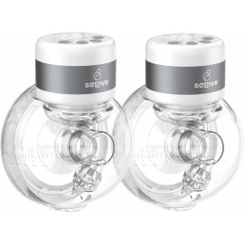 Saglve 2 pack Breast Pump Wearable, Hands-Free APP Control Portable 4 Modes