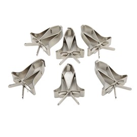 6pcs Parrot Fruit Vegetable Clips Stainless Steel Bird Cage Feeder Clip for Budgie Parakeet Cockatiel Conure