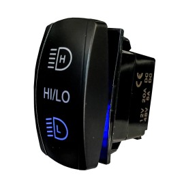 OZ-USA HI/LO On/Off/On Rocker Switch 4-Pin Blue LED Backlit for Can-Am Polaris Truck RV