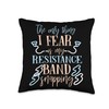 Resistance Band Home Workout Design Throw Pillow