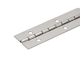 3', 6' or 7' Lengths Nickel or Brass Plated 2" Continuous Hinge/Piano Hinge (Nickel Plated, 3 FT)