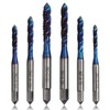 Mesee 6 Pieces Spiral Flute Tap Set SAE Size Nano