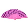 Z&H Pink and Black Polka Dot Fan, Plastic, Traditional Spanish