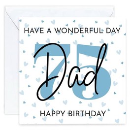 dad Happy 75th Birthday Card 75 age (envelope Included)