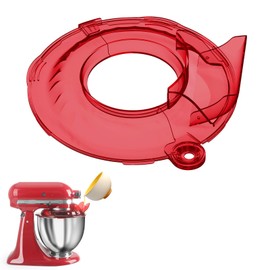 Pouring Shield Compatible with Kitchen aid 4.5-5QT Mixer Bowl, Safety Pouring Shield, for Kitchen Aid Accessories and Attachments, Kitchen Aid Stand Mixers with Removable Pour Spout, Red