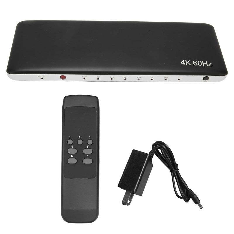 HDMI Switch 4K, HDMI Splitter Switch 7 in 1 Out