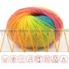 2 Skeins Rainbow Soft Yarn 100% Wool Gradient Multi Color