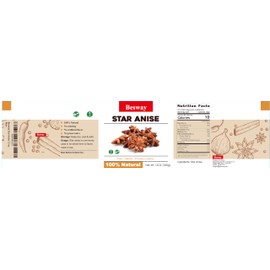 Besway Chinese Star Anise 12 oz, Whole Star Anise, Fresh, Pure and Dried Anise Pods, Great for Cooking, Baking and Tea (340g)
