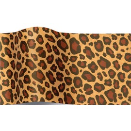 SatinWrap Luxury Printed Tissue Wrapping Paper Leopard 5 Sheets