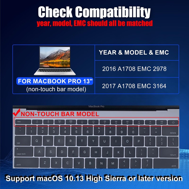 Bitsjour 256GB NVMe SSD for MacBook Pro A1708 2016 2017