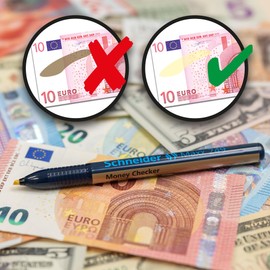 Schneider 124900 Maxx 249 Money Checker (Strichstärke: 1+3 mm, Geldschein-Prüfstift) 1 Stück