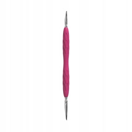 Staleks Manicure pusher Gummy with silicone handle UNIQ 10 TYPE 1 – Stainless Steel – Professional Cuticle Tool (rounded wide and rounded narrow pusher)