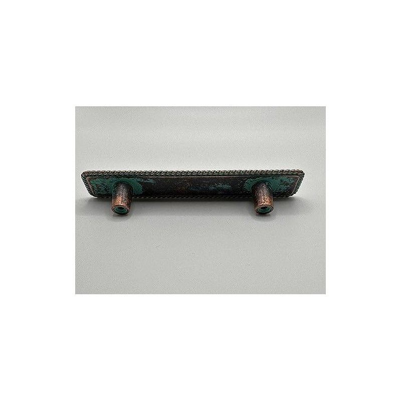 Fancy Western Pull Copper Patina Cabinet Hardware Americana Drawer Pull