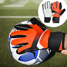 Soccer Goalkeeper Gloves | Latex Soccer Gloves - Non Slip Strong Grips Football Competition Mittens for Boys Men Adults Athletes Children Kids