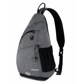 Waterfly sling bag, crossbody backpack, rucksack with adjustable shoulder strap, perfect for outdoor sports, hiking, cycling, mountaineering, travelling, grey