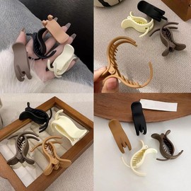 8-Piece Matte Ponytail Claw Clips - Hair Styling and Braiding Tools, Non-Slip Ponytail Shapers for Women and Girls