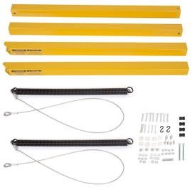 ECOTRIC 2-Sided Assist System Tailgate Utility Trailer Gate&Ramp w/ 12 to 24 Inch Height Side Rail 4 to 6 Feet Height Ramp Trailer Tailgate Ramp Lift Assist System Maximum 400 Lbs Load Capacity