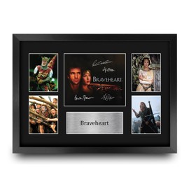 HWC Trading Braveheart Gifts Printed Signed Autograph Presentation Display Montage for Movie Memorabilia Fans - A3 Framed