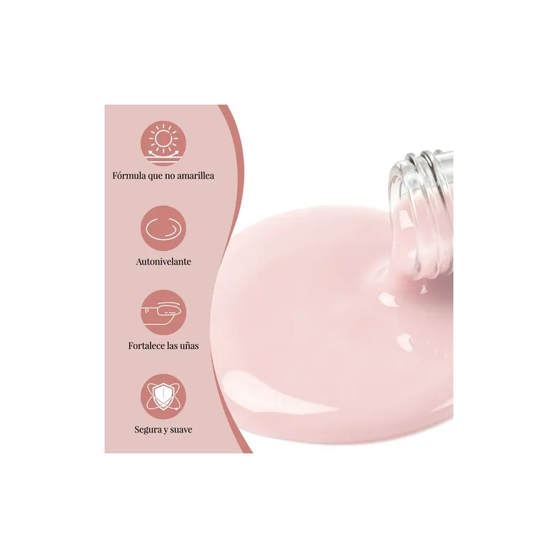 Esmalte Gel Uvled De Refuerzo 15ml Para Uñas Cherimoya