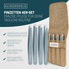 KLINGENHELD® Precise Tweezers Set with Hand-Cut Tips - Perfect for