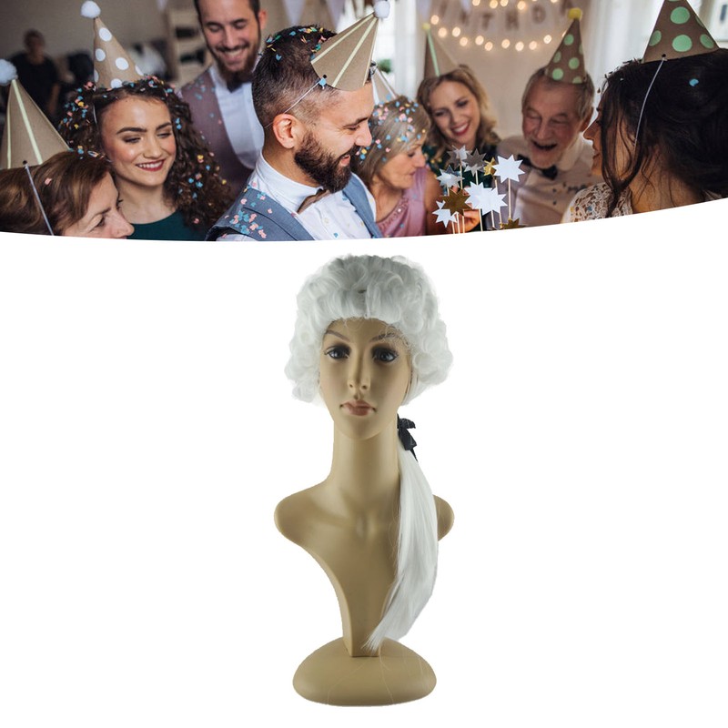 Lawyer Wig Professional Comfortable Judge Acting Performances Wig for Prom