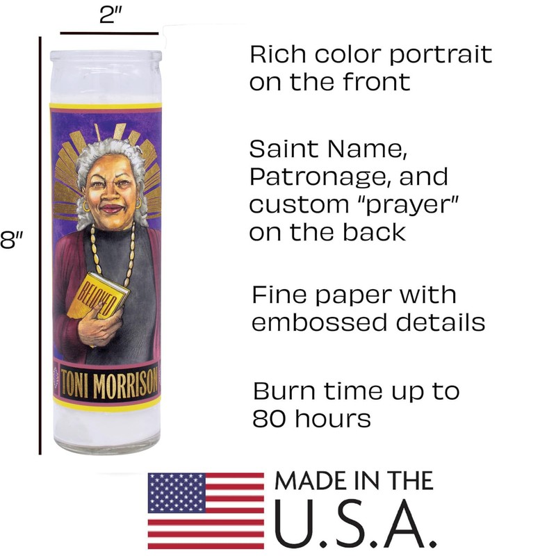 The Unemployed Philosophers Guild Toni Morrison Secular Saint Candle -