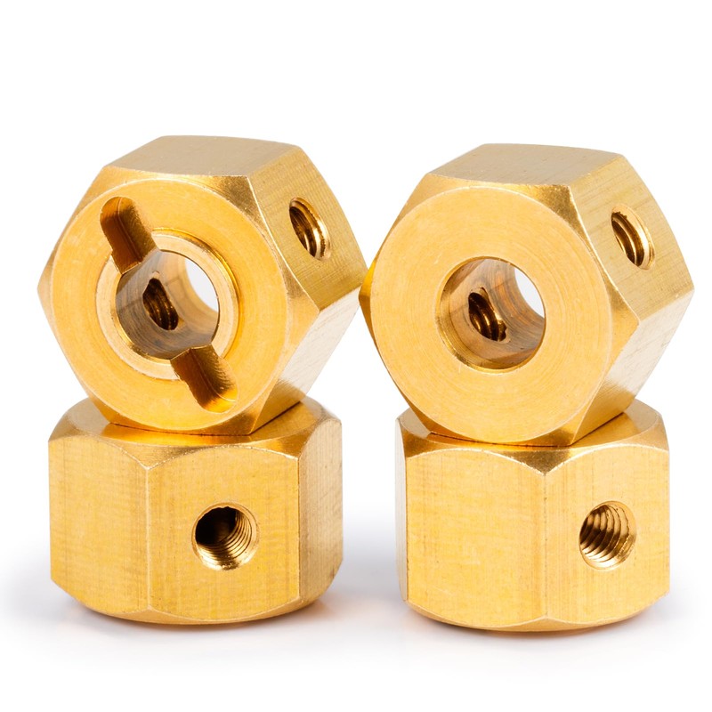 SWX 1/10 RC Car Wheel Hex Extenders 4PCS 8mm Brass