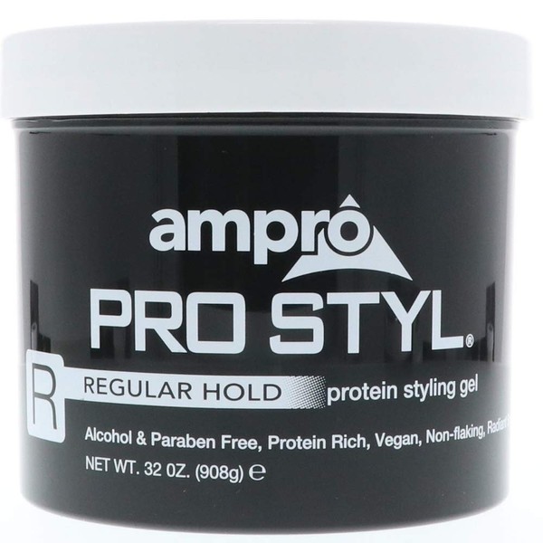 Ampro Pro Styl Regular Hold Protein Styling Gel 32 oz (Pack of 6)