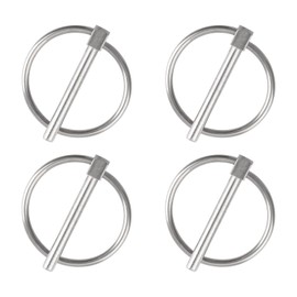 INCREWAY Lynch Pin,4PCS Dia 4.5mm Stainless Steel Round Safety Pins Trailer Lock Pin Retaining Pins Lynch Pin Fasteners for Track Farm Lawn