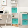 Simple Houseware Foldable Cloth Storage Cube Basket Bins Organizer, Turquoise