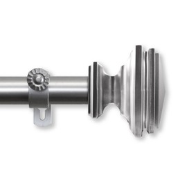 Rod Desyne 100-36-485 Bedpost 1" OD 48-84 inch-Satin Nickel Single Curtain Rod Set, 48-84"