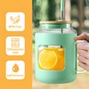 [通拓商品]50oz Glass Cup with Handle Reusable Bamboo Lids Water Bottle