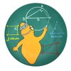 Barbapapa BA942C Small Barbotine Plate Green