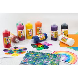 EBERHARD FABER 574921 - EFA Cromix Transparent Paint, Red, 500 ml, Non-Mixable Craft Paint for Children