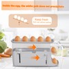 Rolling Egg Holder, Egg Container for Fridge, 3-Tier Egg Organiser,