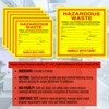 Hazardous Waste Labels, 6 x 6 inches, Red/Black/Yellow, Self-Adhesive Vinyl,