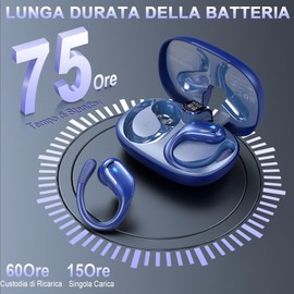 Bluetooth Headphones Sport, In-Ear Headphones Bluetooth 5.3 with 4 ENC Noise Cancelling Mic, 75 Hours Wireless Earbud Immersive Stereo, IP7 Waterproof In-Ear Earphones with Ear Hooks, LED Display