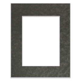 11x17 Mat Bevel Cut for 8.5x11 Photos - Acid Free Dark Grey Suede Precut Matboard - For Pictures, Photos, Framing - 4-ply Thickness