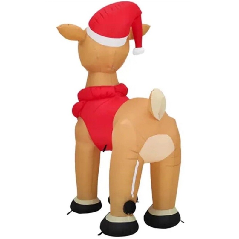 Gemmy Rudolph The Red Nosed Reindeer W/ Blinking Nose Christmas